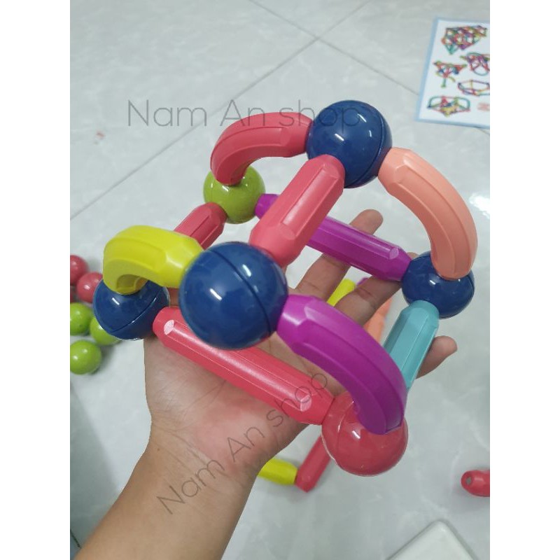 Đồ chơi xếp hình lắp ghép nam châm bi- 42 chi tiết