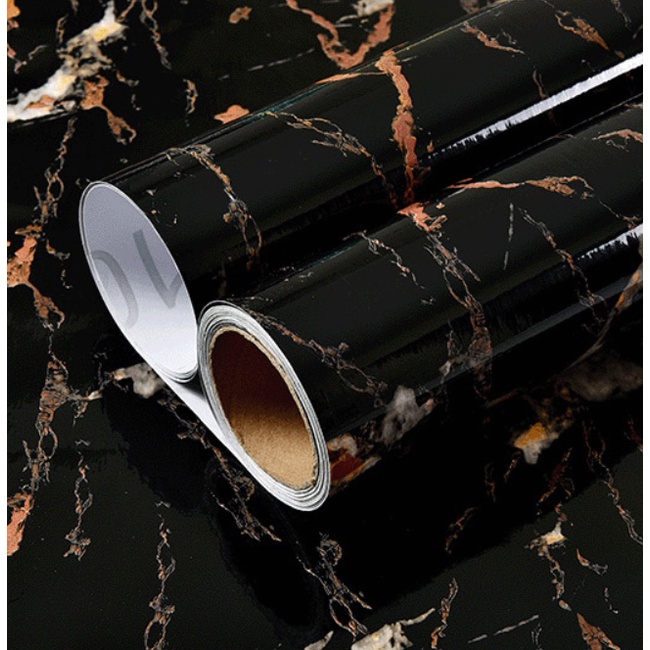 Decal dán tường ĐÁ ĐEN VÂN VÀNG KHỔ 60CM nhiều mẫu (giá 1m dài)