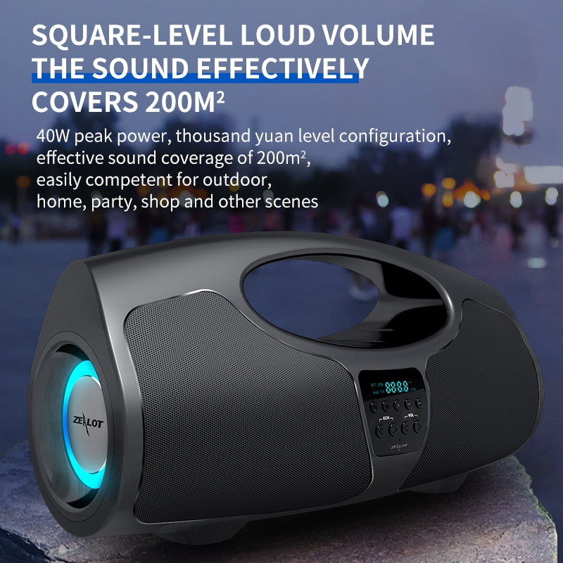 Loa Bluetooth Zealot P1 40W IPX5 Âm Thanh Hay Và Phụ Kiện