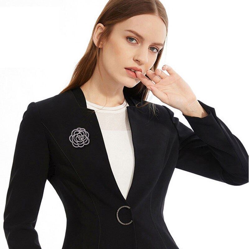 Ghim Cài Áo Hình Hoa Trà Nhỏ Dễ Thương Cho Nữ