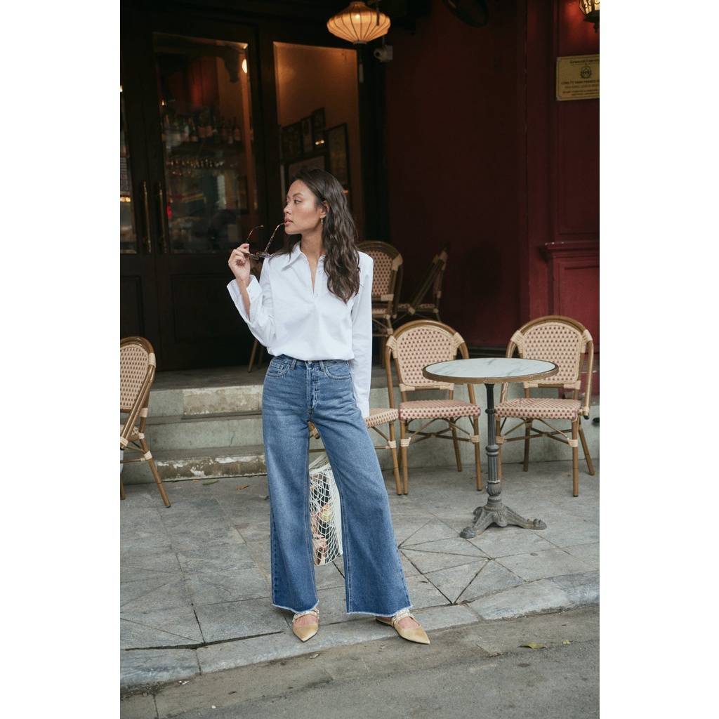 TheBlueTshirt -  Quần Jeans Ống Rộng Nữ - The City Wide Leg Jeans