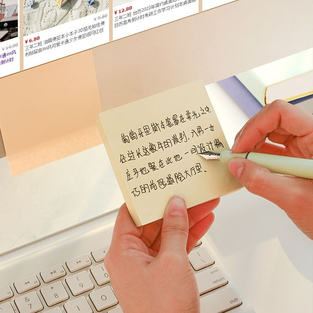 Letit | Set 100 tờ giấy ghi chú giấy note nhiều màu sắc có keo dán phụ kiện văn phòng phẩm tiện lợi
