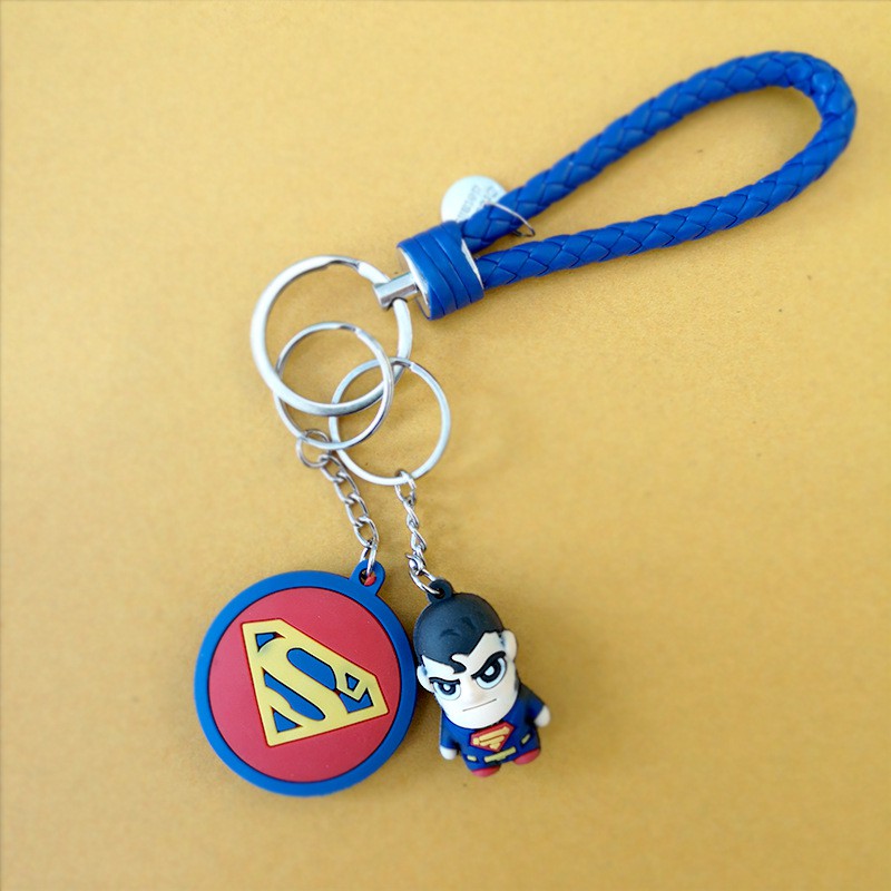 Móc khóa mềm hình Superman/ Spiderman/ Captain America/ Batman xinh xắn