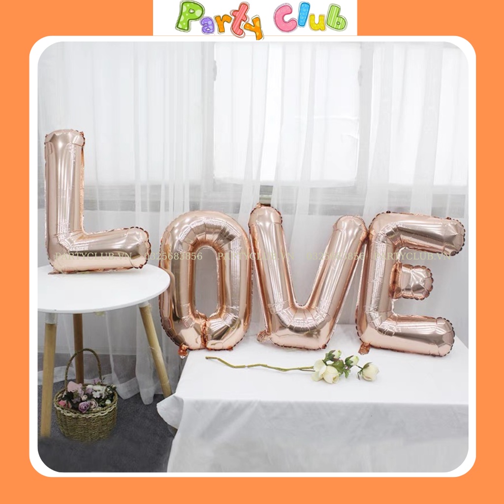 Bóng chữ LOVE size lớn 70cm trang trí tiêc cưới, tiệc sinh nhật