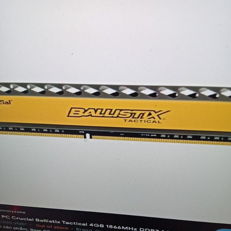 ram rucial ballixtix ddr3 4gb và 8gb tản nhiệt  buss  1333 /1600 / 1866 / 2133 / 2400