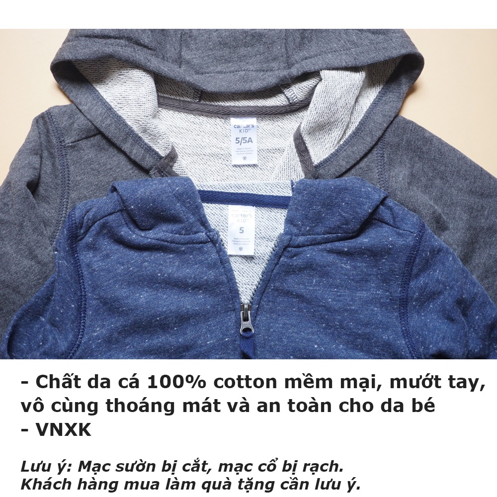 Áo khoác da cá bé trai 2-14T  CA VNXK 100% cotton mềm mại, thoáng mát. Áo khoác bé trai cấp 1, 2, teen