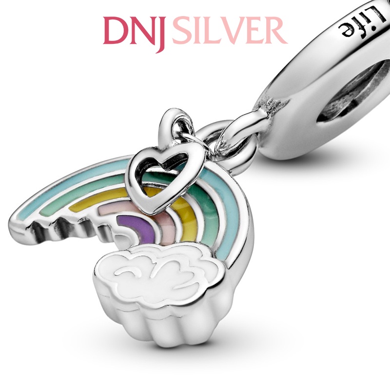 Charm bạc 925 cao cấp, hàng chuẩn bạc - Charm Rainbow & Cloud thích hợp để mix vòng tay charm - DN231