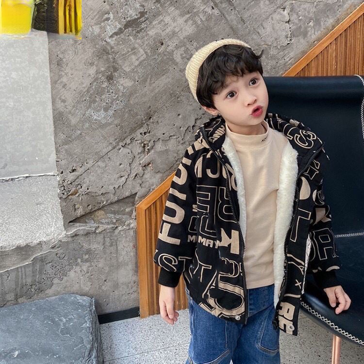 Áo Khoác Có Đệm Cotton Dày Phong Cách Mới 2022 Dành Cho Bé Trai