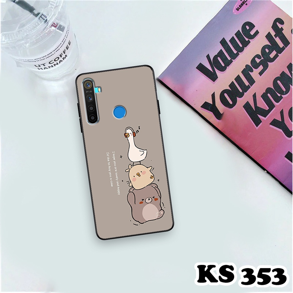Ốp lưng Oppo Realme 5 - Realme 5 Pro - Ốp Oppo in hình Cat&amp;Bear đáng yêu - Chất liệu TPU siêu bền
