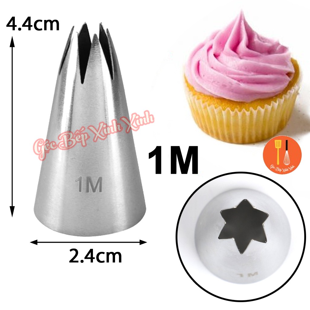 Đuôi bắt kem / đui bắt kem đúc inox cao cấp 1M làm bánh quy cookie, trang trí cupcake, bánh kem, làm topping