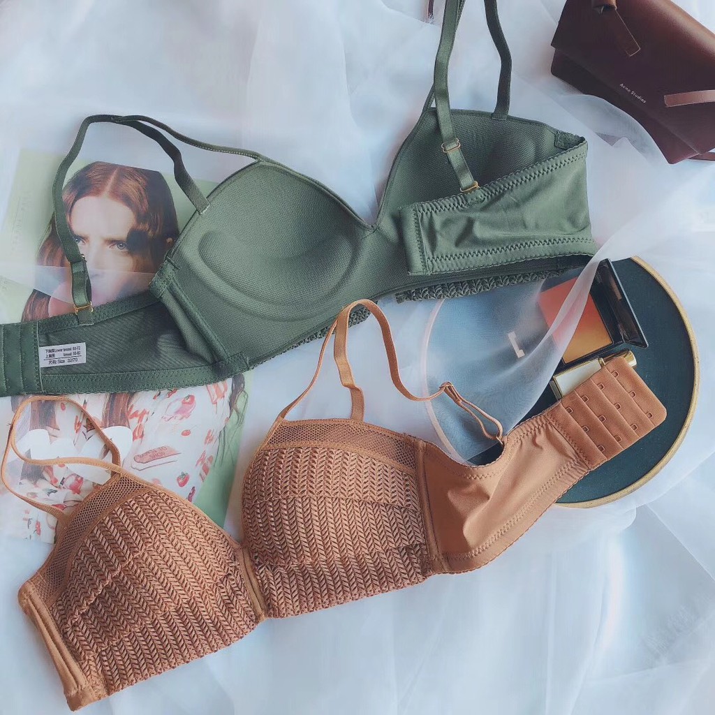 Bộ Đồ Lót Nữ Không Gọng Đan Cách Điệu Nâng Ngực | BigBuy360 - bigbuy360.vn