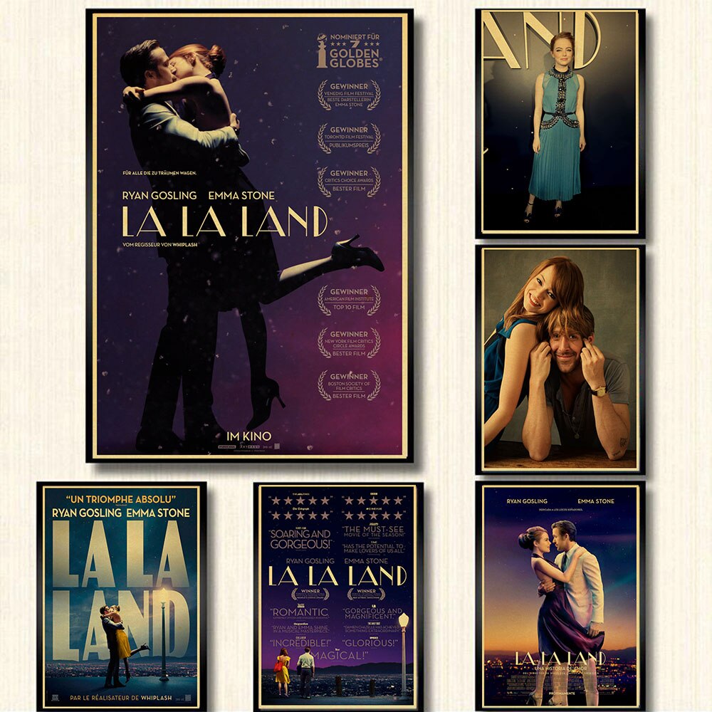 Phim La La Land Poster Thanh Trang Trí Tường retro Giấy kraft vintage Poster Dán Tường