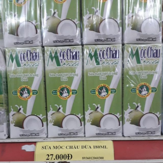 Sữa Mộc Châu vị dừa  180 ml