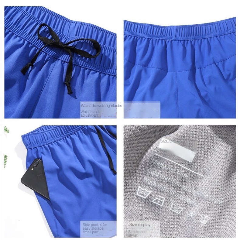 [ GYMEN ] Quần short thể thao nam  thoải mái thoáng khí mát mẻ vải chạy bộ tập thể dục quần bóng rổ  cỡ lớn  ngoài trời màu trơn  huấn luyện  hút mồ hôi