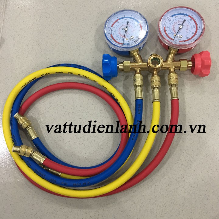 Bộ đồng hồ đo gas đôi hãng Hongsen kèm dây HS-536C HS-536H-410A (chọn đúng loại khi đặt hàng)TD