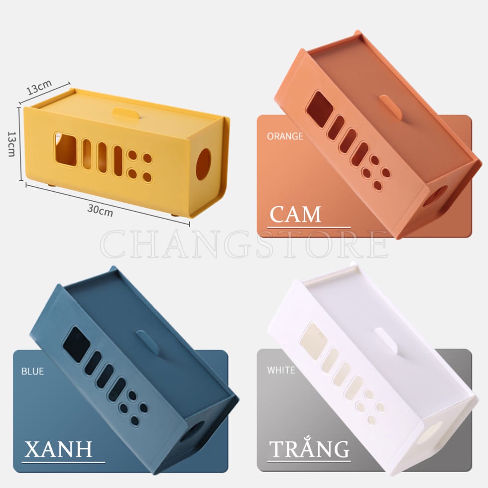 Hộp Đựng Ổ Điện, Hộp Nhựa ABS Đựng Ổ Cắm Điện An Toàn Chống Cháy Nổ Sang Trọng Đa Năng Tiện Ích
