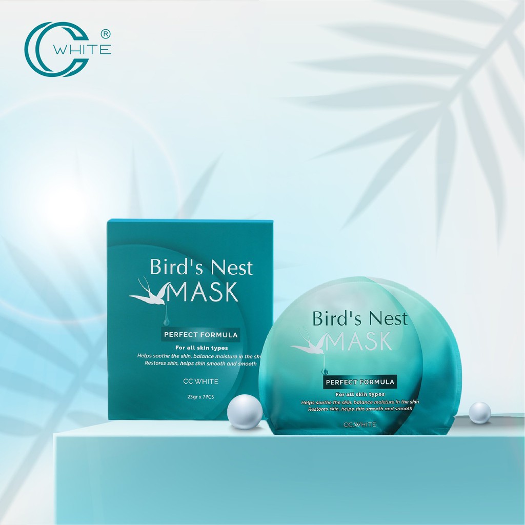 Mặt nạ cấp ẩm tinh chất tổ yến Bird's nest mask, mềm mịn, se khít lỗ chân lông - Lamy Beauty Store