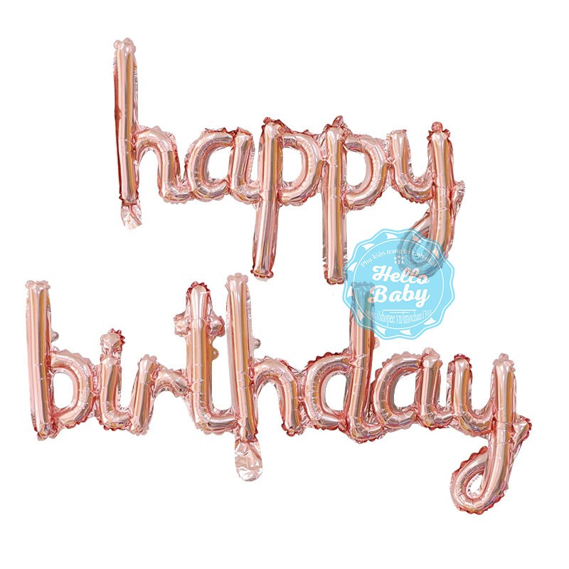 Bộ bóng chữ HAPPY BIRTHDAY font mới