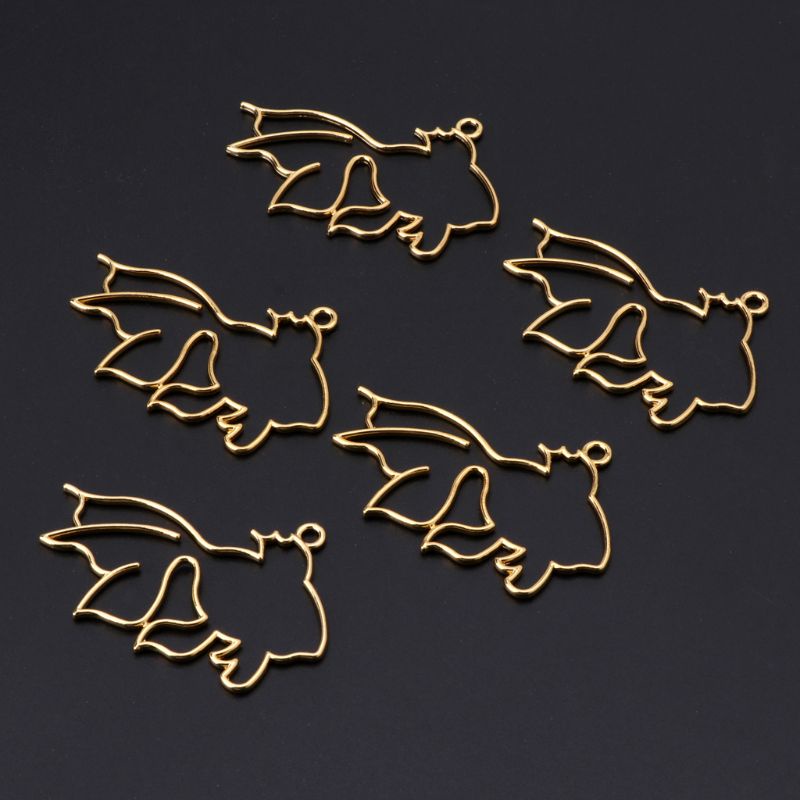 Sa Set 5 Mặt Dây Chuyền Hình Cá Vàng Bằng Resin UV DIY