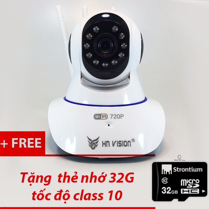 Camera wifi yoosee HN-vision 3 râu 11 led HD-720P YJ01 tặng thẻ nhớ 32G