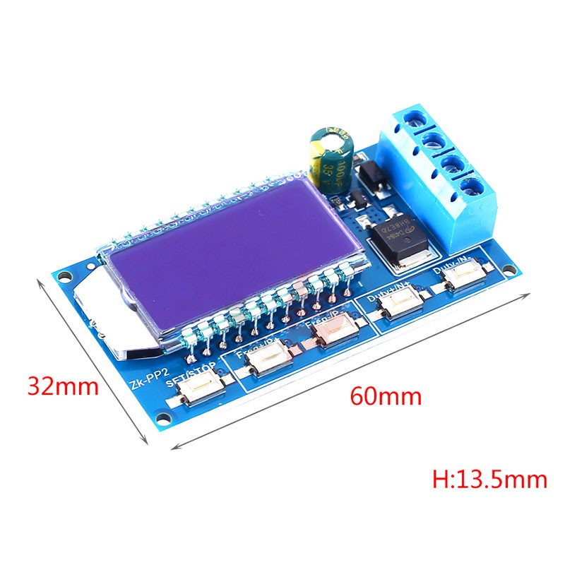 Bộ tạo tín hiệu xung PWM có thể điều chỉnh 1CH 1-150KHz 8A Mô-đun trình điều khiển LCD Chu kỳ làm việc tần số cho đèn LED Van điện từ động cơ ánh sáng