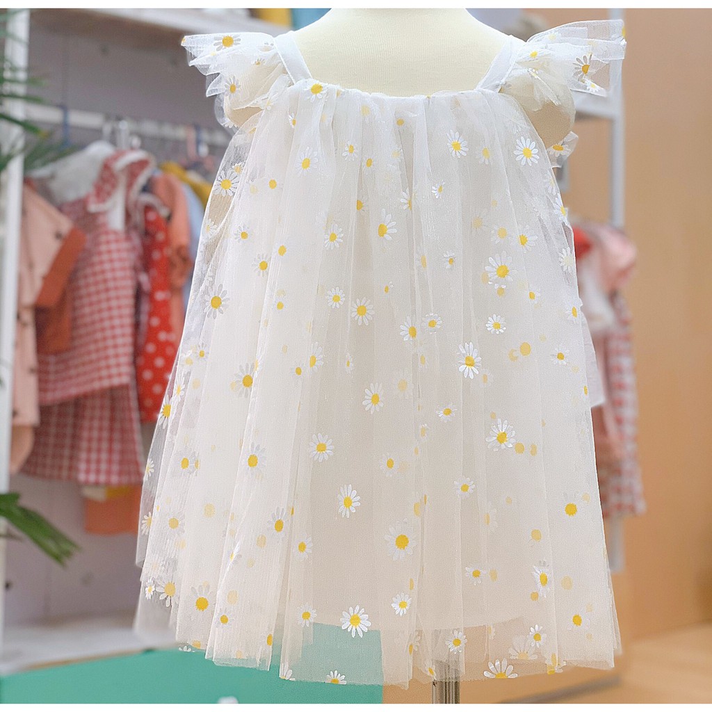 Váy ren công chúa cao cấp thiết kế của Ahimum 2 màu hồng và trắng