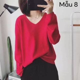 Áo len cổ tim lông thỏ