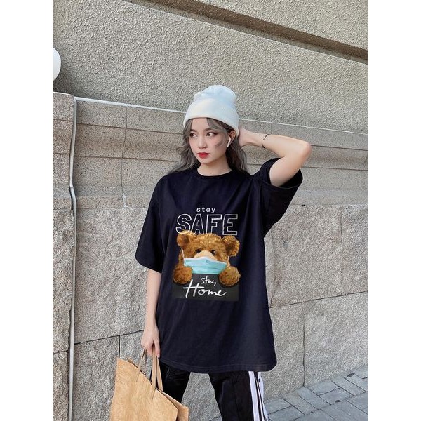 Áo thun in hình gấu drew nhiều mẫu siêu đẹp thời trang unisex tay lỡ phom rộng