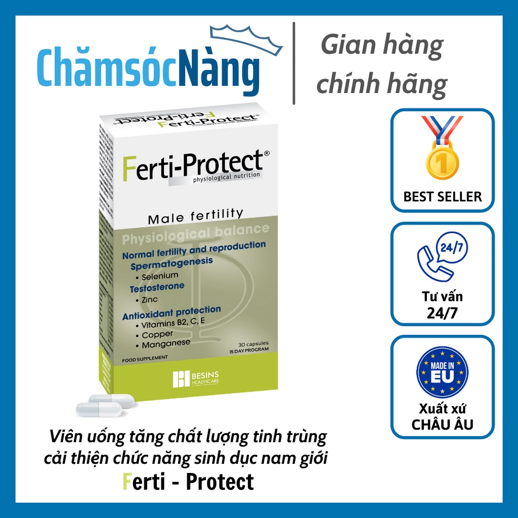 FERTI-PROTECT® - VIÊN UỐNG TĂNG CHẤT LƯỢNG TINH TRÙNG, CẢI THIỆN CHỨC NĂNG SINH DỤC NAM GIỚI