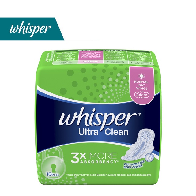 Băng vệ sinh Whisper Siêu mỏng cánh 10 miếng Ultra Clean