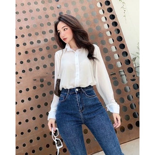 Quần jean dài xanh trơn big size #4256