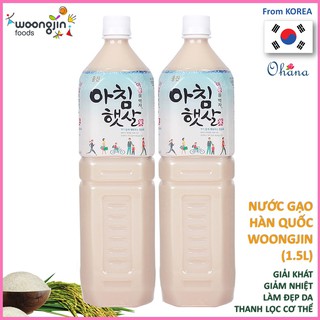 [DATE 02/2021] Combo 2 Nước Gạo Rang Hàn Quốc Morning Rice WOONGJIN 1.5L