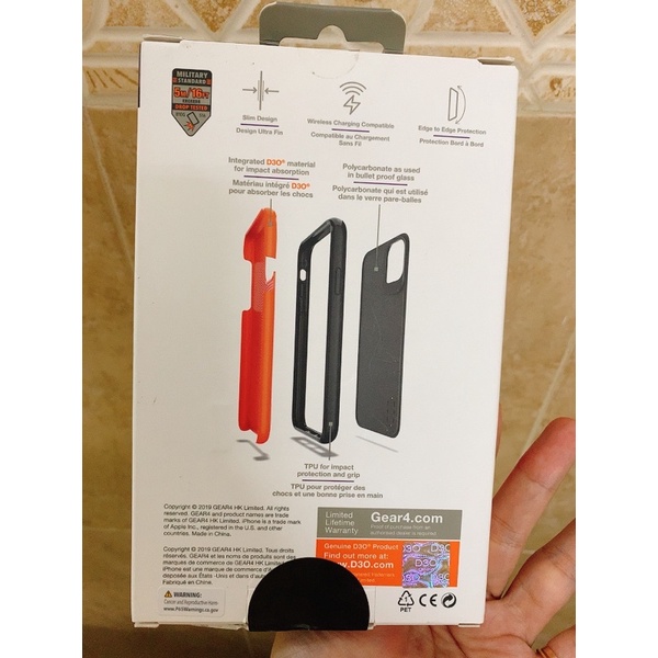 Chính hãng nguyên seal-Ốp chống sốc Gear4 cho điện thoại X/Xs/11P/11 pro max/12/12 pro/13 pro/13 pro max