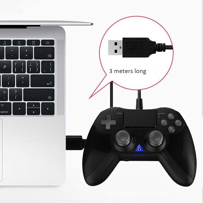 Tay Cầm Chơi Game Có Dây Kết Nối Usb Cho Playstation 4 Ps4 / Ps4 Siim / Ps4 Pro