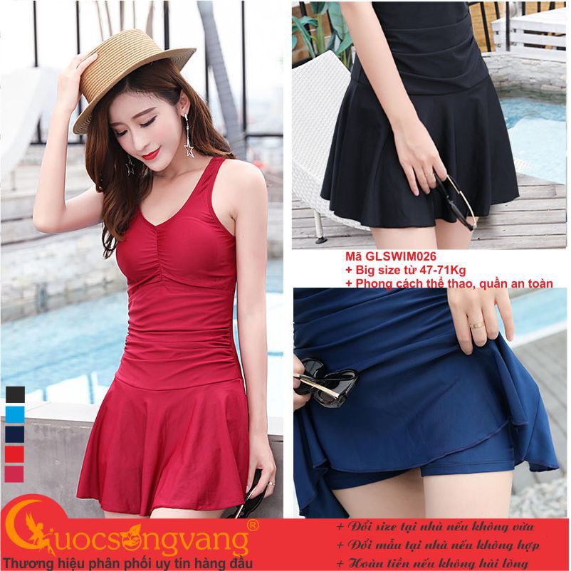 Váy đầm đi biển đồ bơi nữ liền thân GLSWIM026 Cuocsongvang | BigBuy360 - bigbuy360.vn