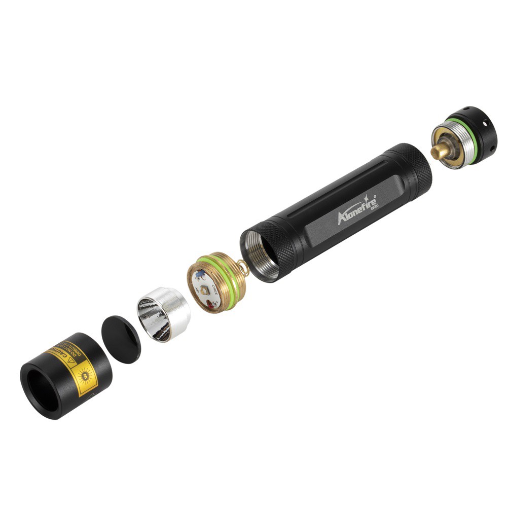 Đèn pin Alonefire tia cực tím SV003 led 10w 365nm pin 18650 dùng để phát hiện tiền giả