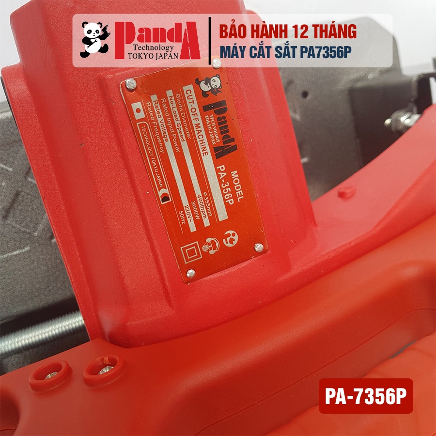 Máy cắt sắt PANDA PA7356P, Công suất 3000W, Bàn cắt dày, Cắt góc 45 độ, Tặng kèm lưỡi cắt