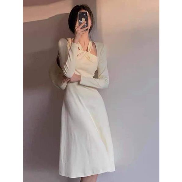 Đầm váy nữ xoắn cổ tay dài hot hit Nau Dress | BigBuy360 - bigbuy360.vn