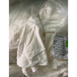 1 mét Vải thun cotton 100% may đồ bé - Màu kem