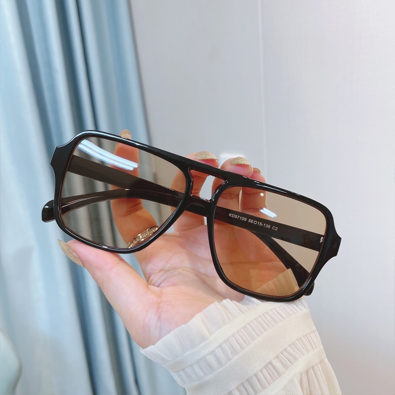 Kính râm SAMJUNE cho nữ tròng vuông ngoại cỡ chống tia UV400