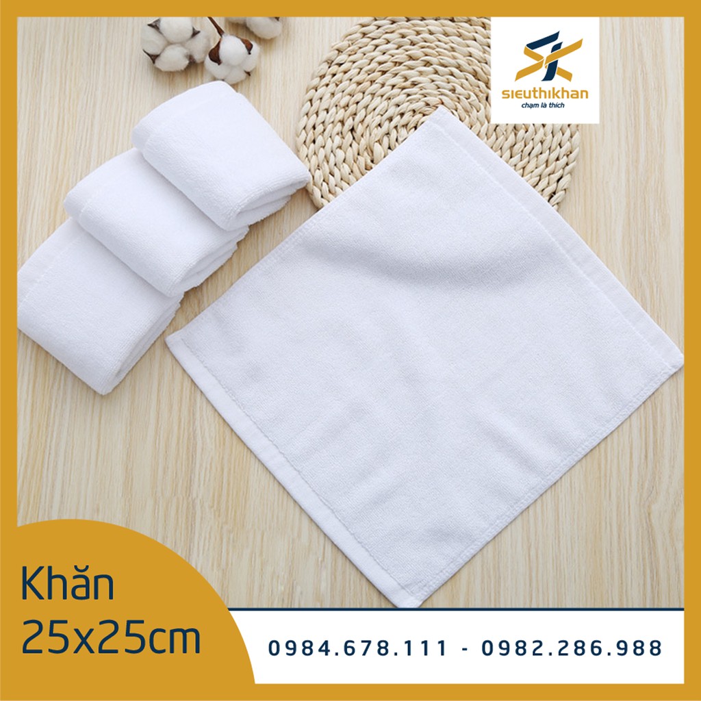 Khăn welcome khách sạn NamyA kích thước 25*25cm chất liệu 100% cotton dùng cho khách sạn 3-5 sao | SIÊU THỊ KHĂN