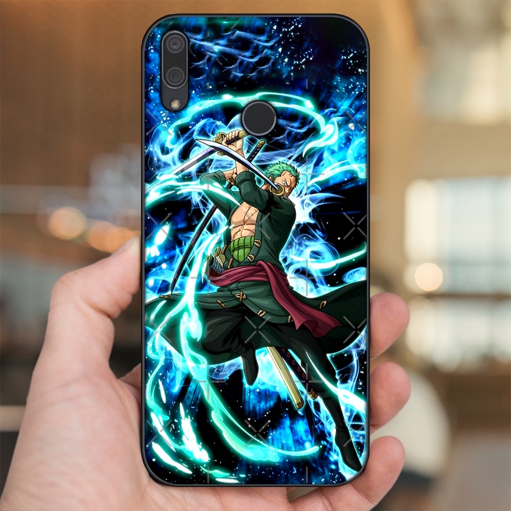 Ốp lưng Huawei Y9 2019 viền đen in hình Zoro One Piece