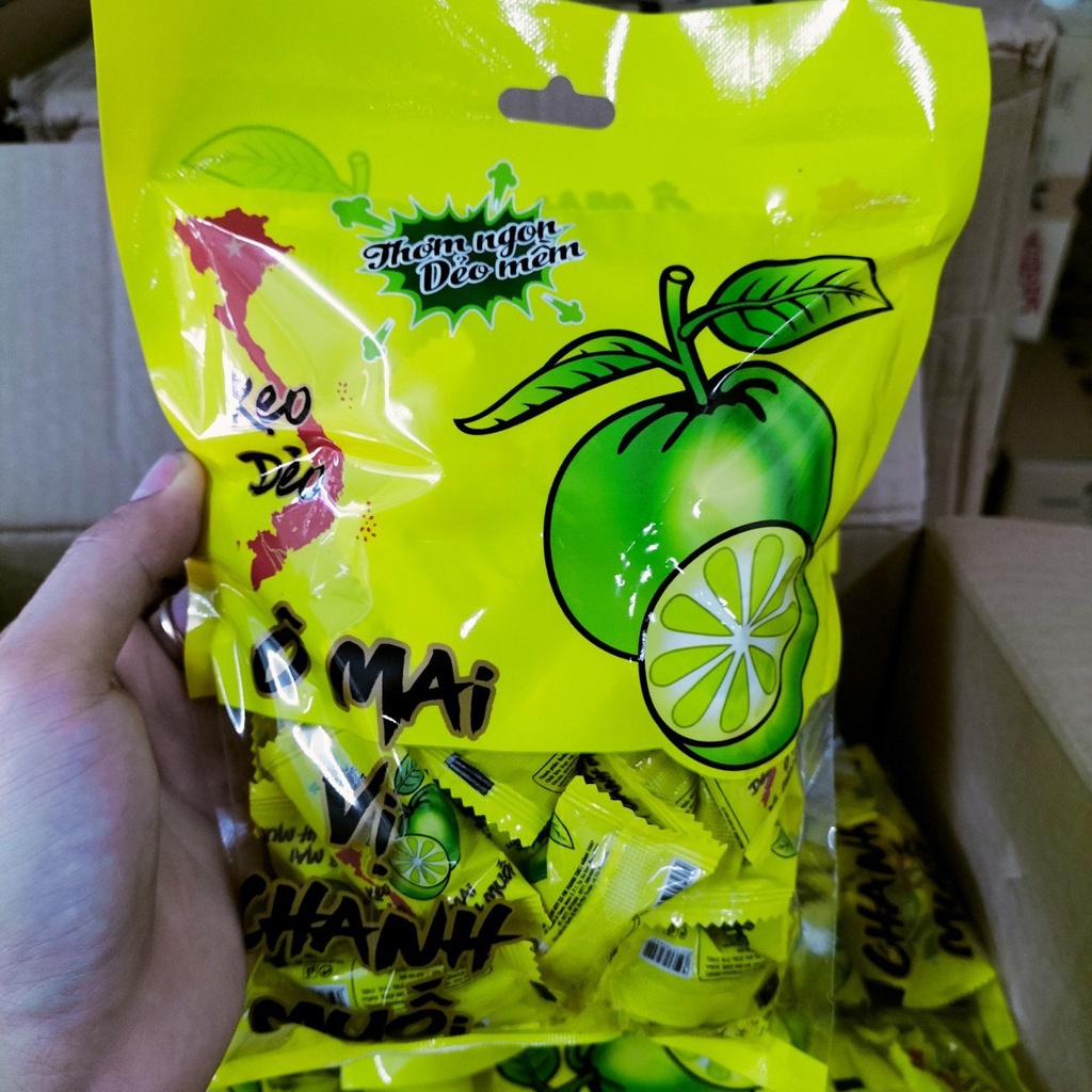 Kẹo Dẻo Ô Mai Vị Chanh Muối 300g - Món Ăn Vặt Kẹo Thơm Ngon Dẻo Mềm