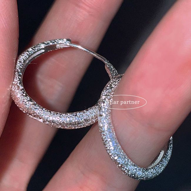 Jiashucheng Khuyên Tai Tròn Bằng Bạc Thiết Kế Tinh Tế Cao Cấp Phong Cách Mới Cho Nữ