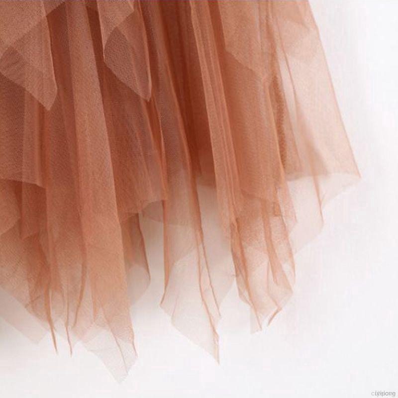 Korean Women Elastic High Waist Solid Color Irregular Mesh Stitching Wild A-line Long Paragraph Skirt | BigBuy360 - bigbuy360.vn