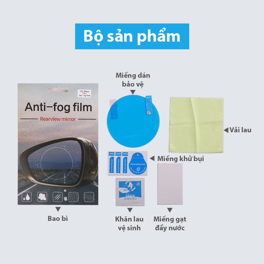 Miếng Dán Chống Nước Và Chống Lóa Cho Gương Chiếu Hậu Nhiều Kích Cỡ CIND - Nhập Khẩu Chính Hãng