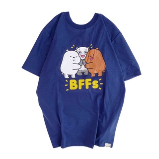 Áo Thun Tay Lỡ Unisex Dành Cho Nữ Thêu Hình Gấu BFFs SAY HAPPY Siêu Thoáng Mát