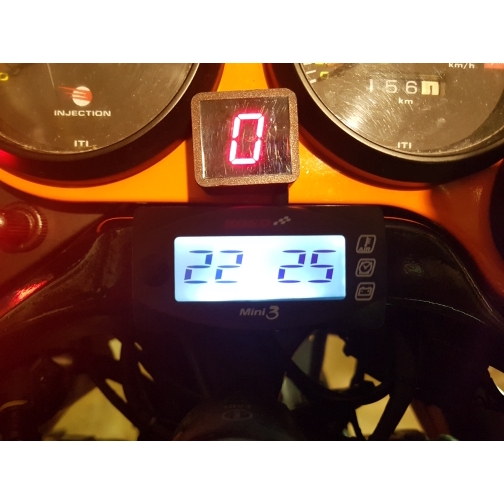 Motorcycle Mini Style Instruction LED Display Meter KOSO MINI 3 digital (Air Temp+Time+Volt Meter) for Racing and Scooter