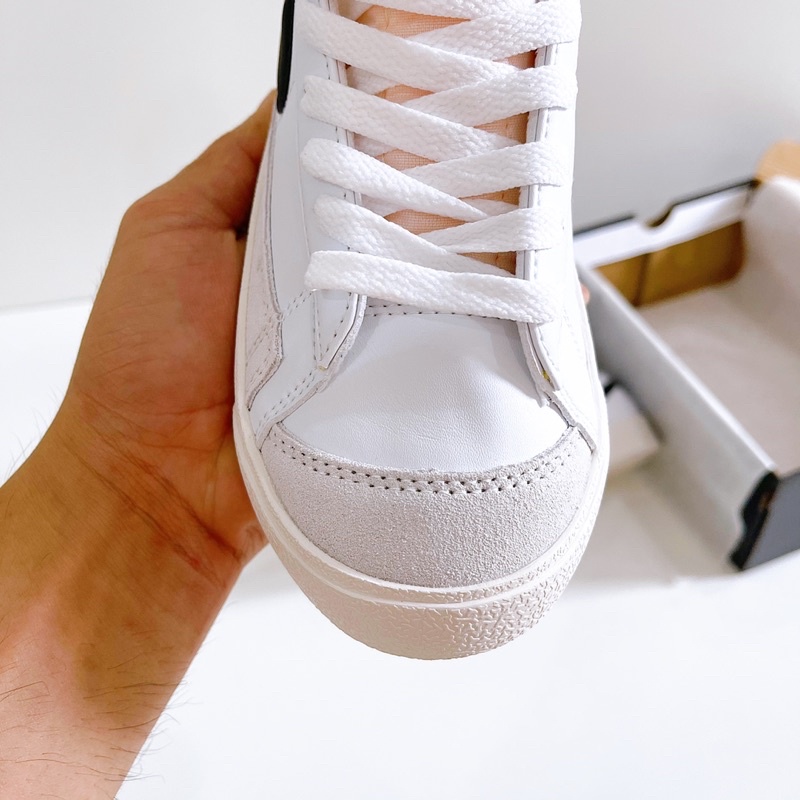 Giày sneaker bassic | Cổ cao thấp Blazer phối màu trắng đen