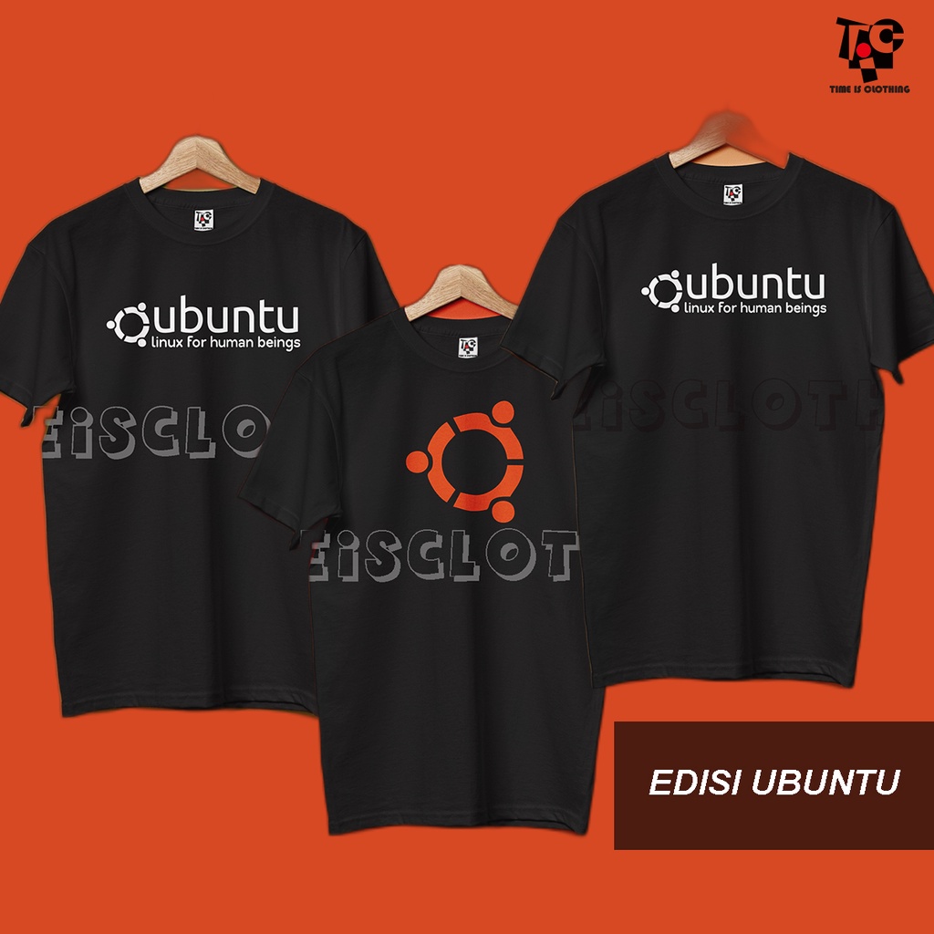 Áo thun LINUX UBUNTU trơn tùy chỉnh indonesia